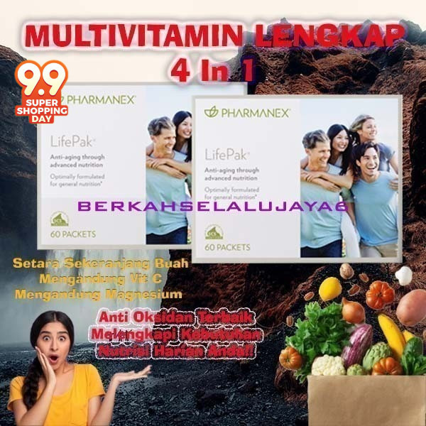 [ORIGINAL] Nu Skin Pharmanex Lifepak (60 atau 30 Sachet) -- Suplemen Multivitamin & Antioksidan Daya