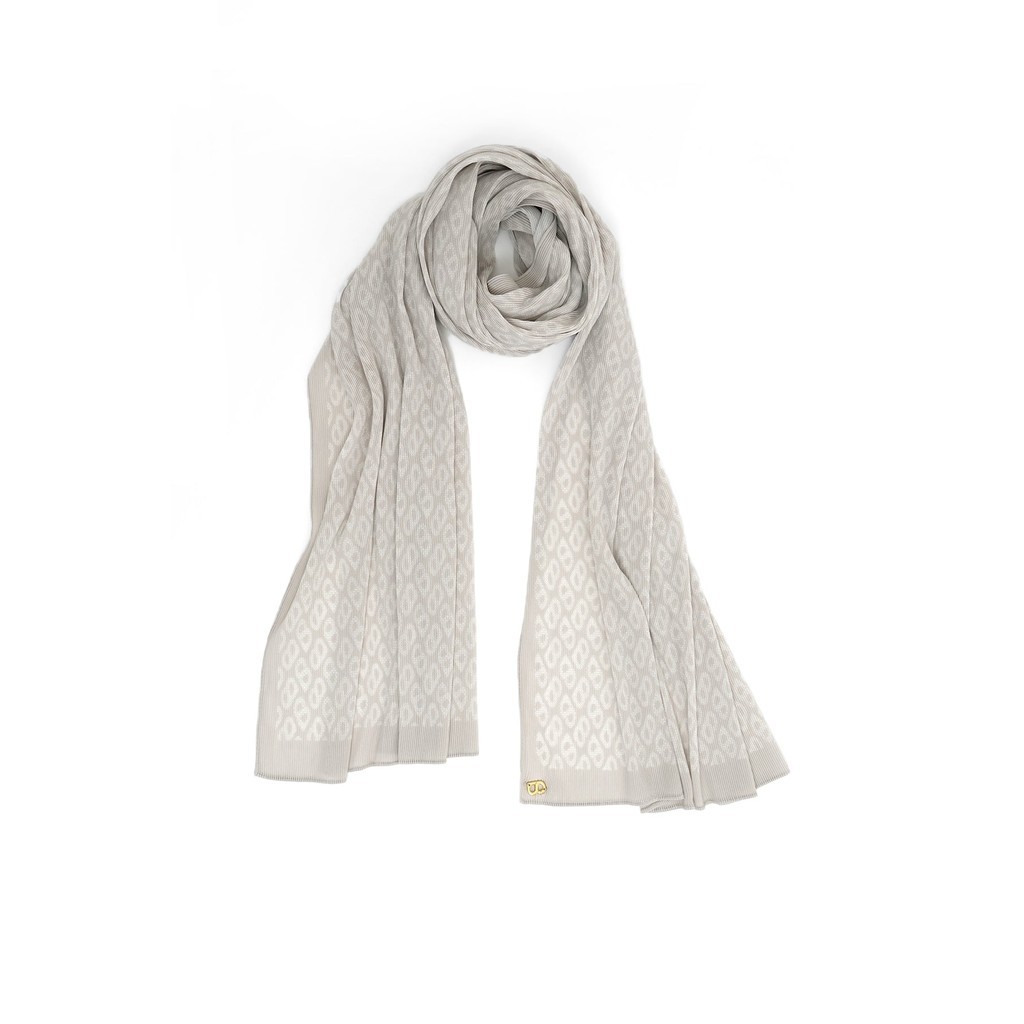 Buttonscarves Tapis Pleated Shawl - Fog