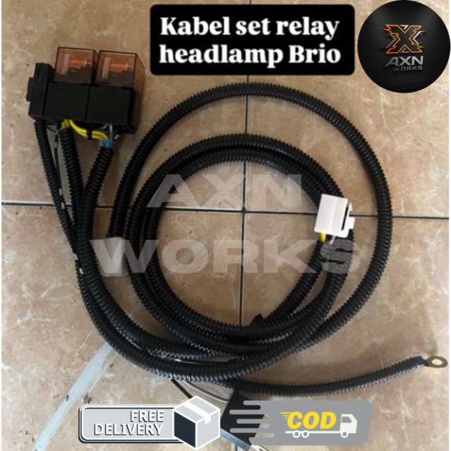 kabel set relay brio mobilio HRV old all new buat projector biled headlamp - AXN