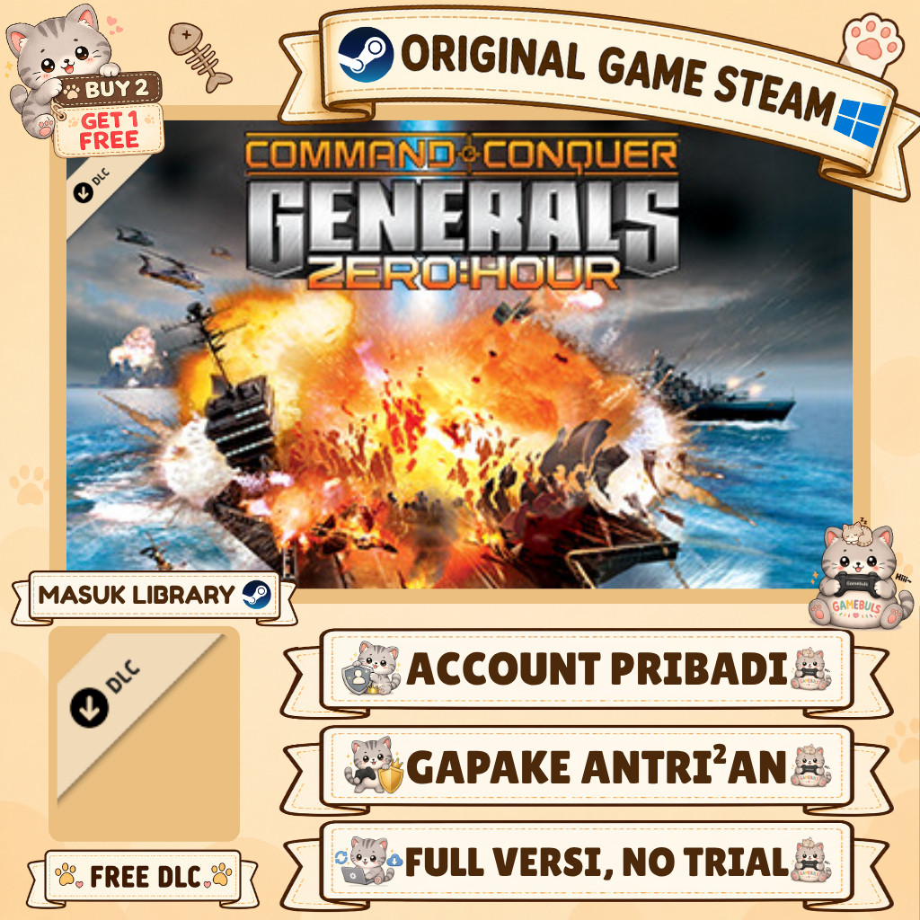 Command and & Conquer Generals Zero Hour Game Steam - Games PC Laptop Windows