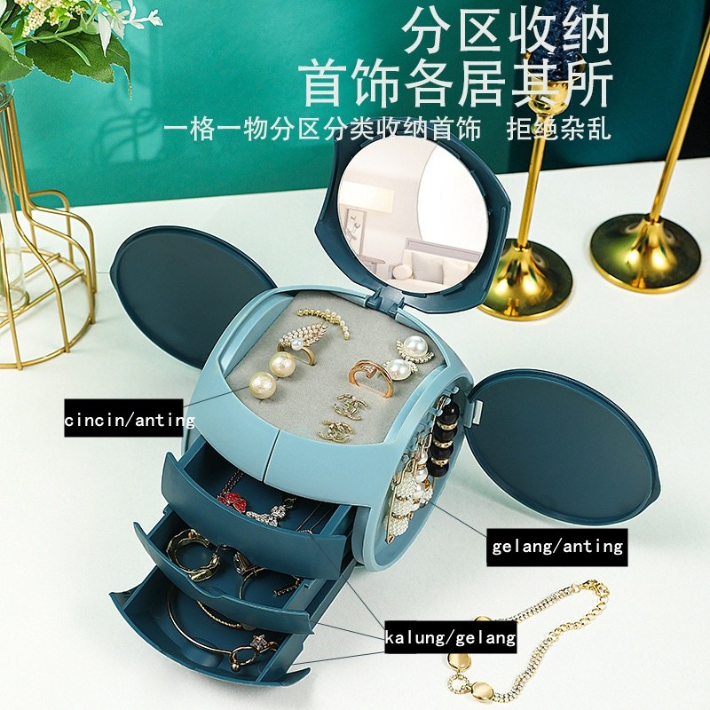 (READY STOK) Kotak penyimpanan perhiasan Tempat Penyimpanan Jewelry Box Arctic Deer (TERLARIS)