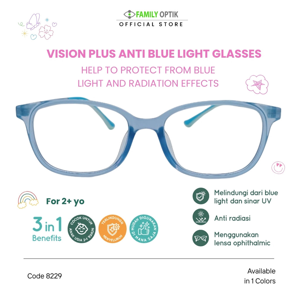 Family Optik -  Kacamata Anak Antiradiasi Minikids 8229