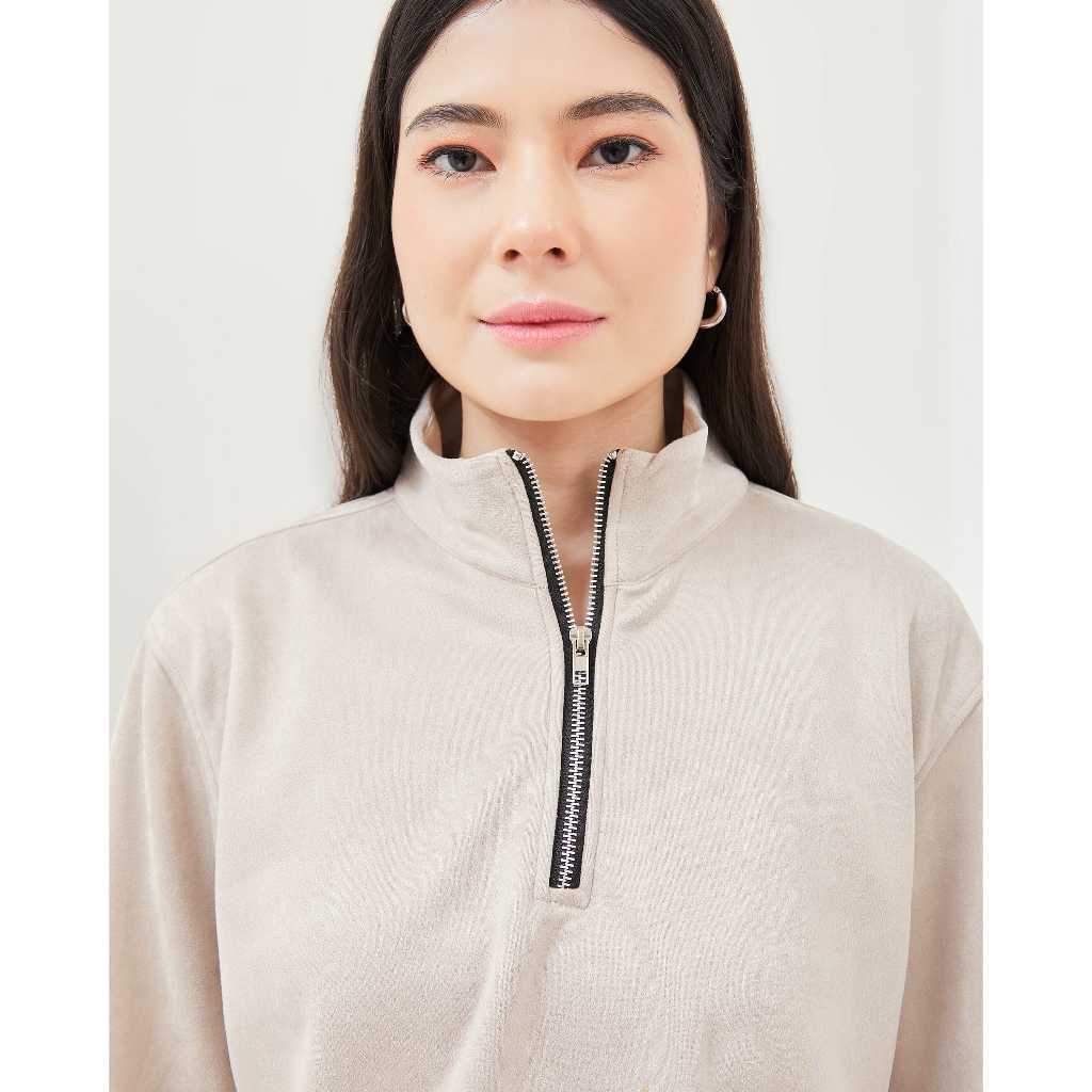 MATTHIEU MIGUEL - QUARTER ZIP SUEDE JACKET