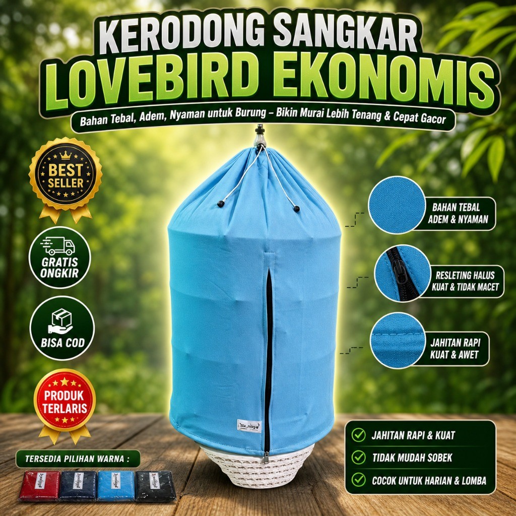 KRODONG Lovebird Kandang Kapsul Sanjaya Berkwalitas Tutup Sangkar Keredong