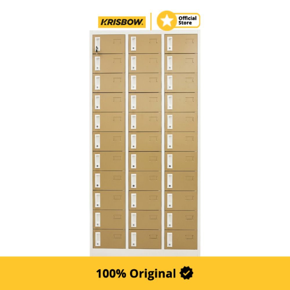 Krisbow Loker 33 Pintu - Cokelat Lemari Loker Kabinet Locker Storage Pintu Locker Cabinet