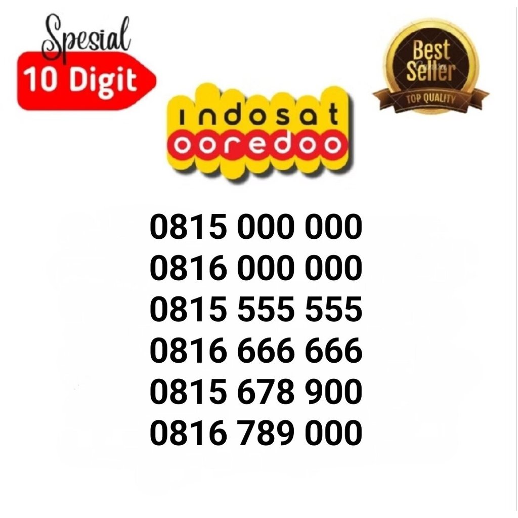 No Nomer Nomor Cantik INDOSAT PRABAYAR 10 Digit +  7000 GB
