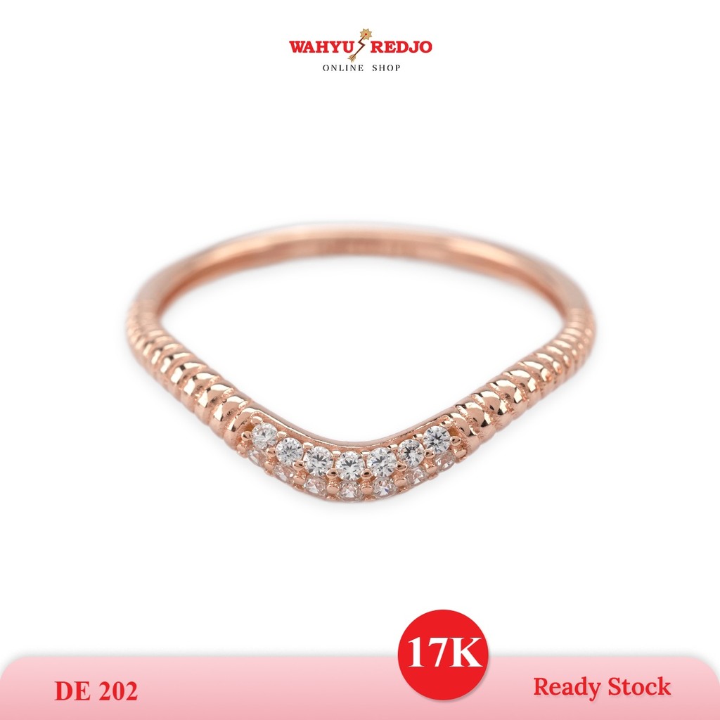 WAHYU REDJO - CINCIN EMAS 17K AMERO MODEL LENGKOK MATA SIMPLE & TIMELESS (PMR)