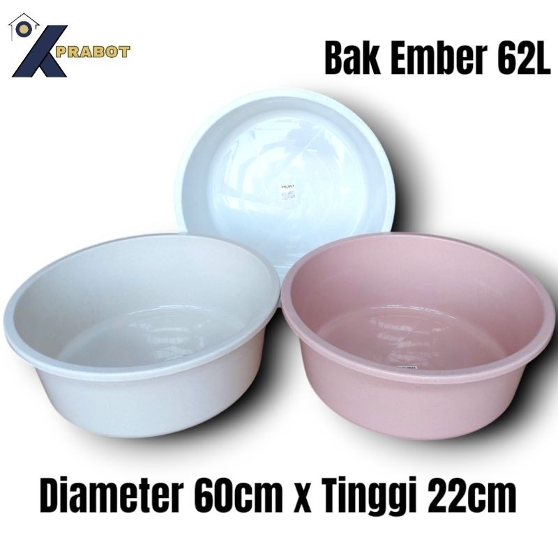 Bak Ember bulat JUMBO 62 Liter CERAMIC - Kprabot / bak USA 27 / bak ikan / ember ikan / bak ember bu