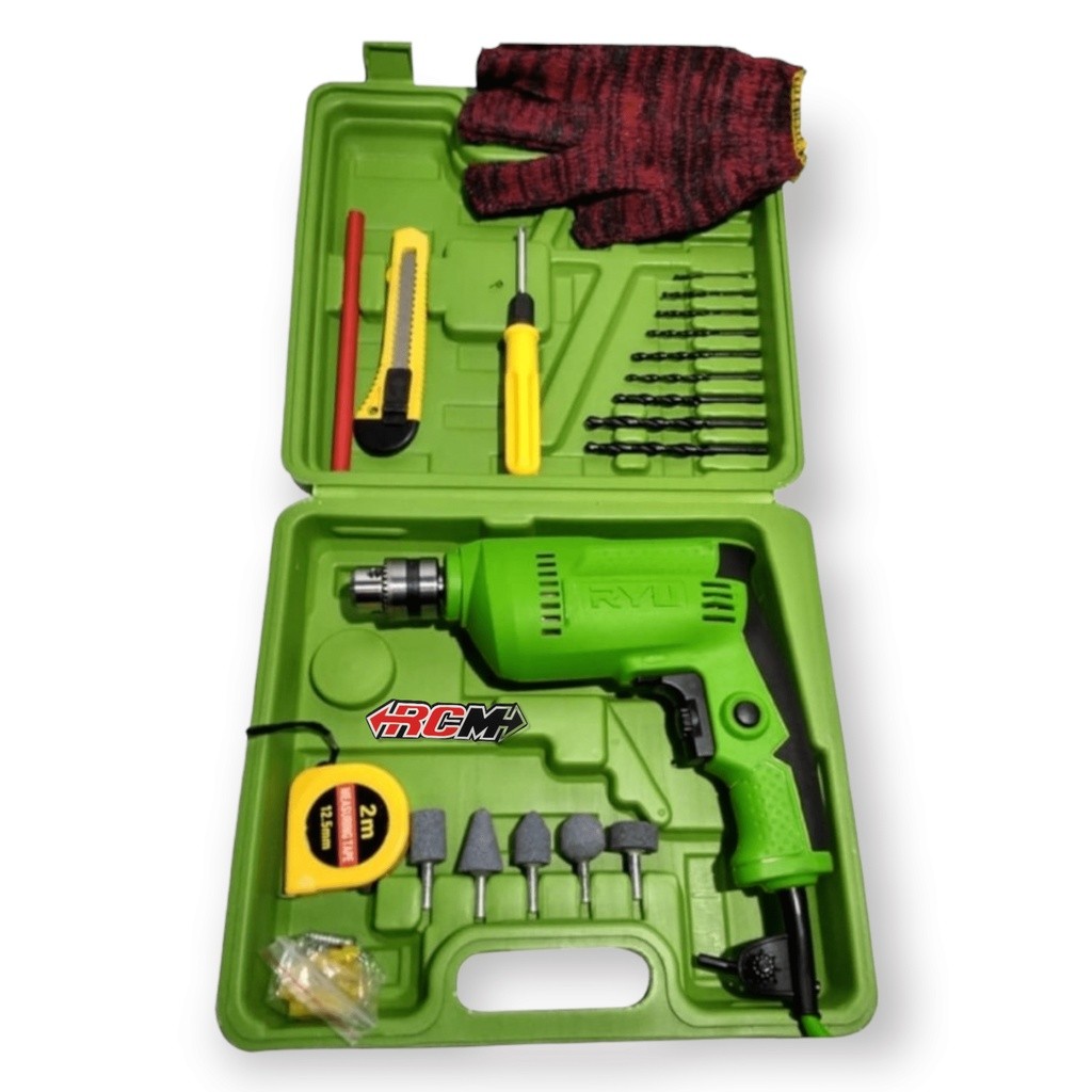 RDR10-3REB RDR10 - 3REB HAND DRILL ALAT MESIN BOR KOPER LISTRIK TANGAN SET 22 PCS 10 MM 10MM VARIABL