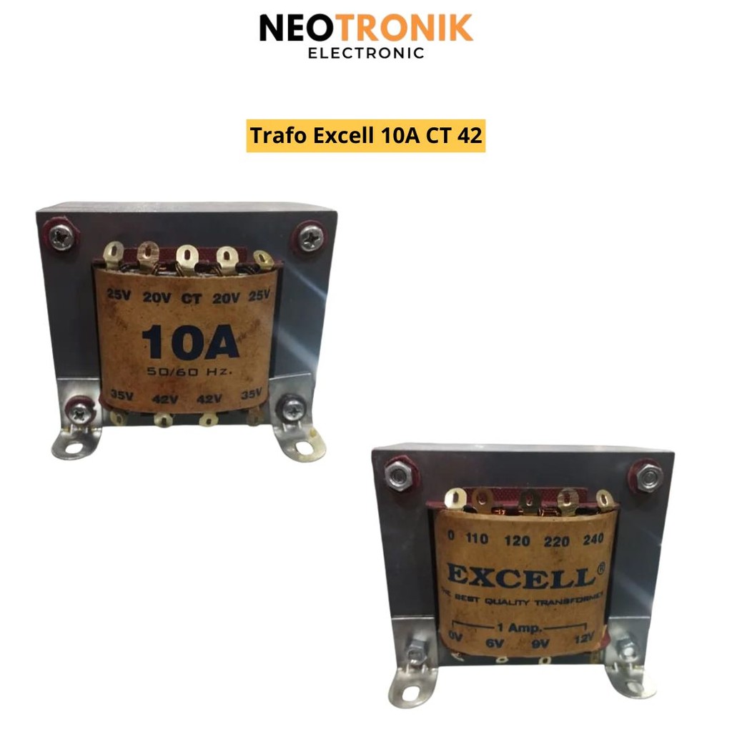 Trafo Excell 10A CT42+ Lilitan Tembaga | Transformator 42V CT untuk PSU Amplifier | Travo 10A Premiu