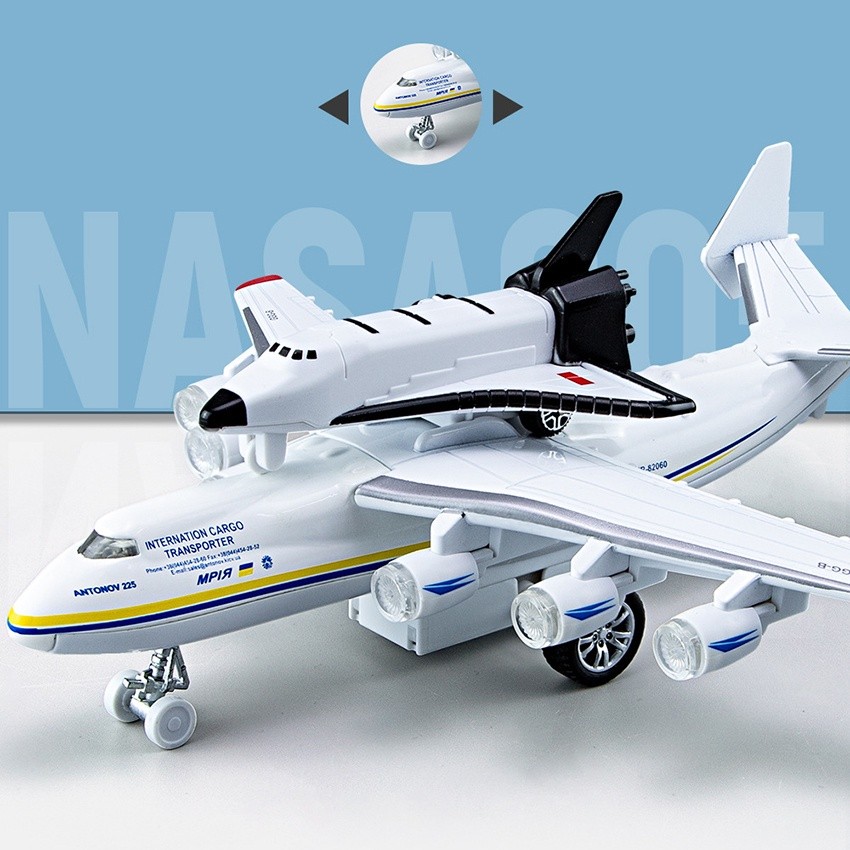 Machinegard Miniatur Diecast Pesawat Antonov AN-225 Mriya NASA Model Airplane Airbus Mainan Anak Paj