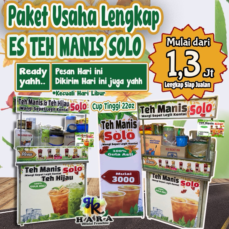 DrinkMate PAKETUSAHA/FRANCHISE MINUMAN ES TEH MANIS SOLO & ES TEH HIJAU SIAP JUALAN