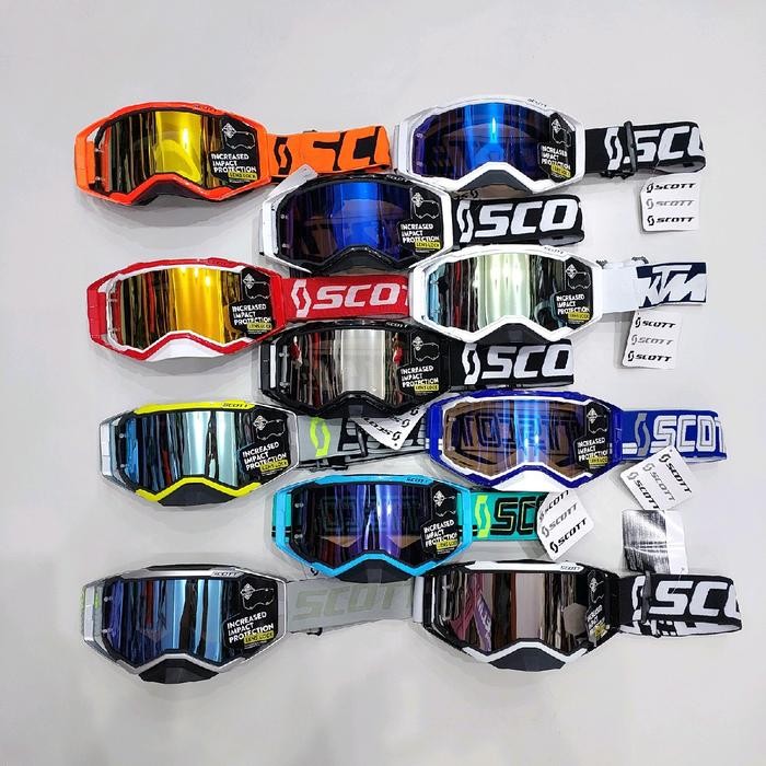 Scott Dua Lensa Google Helm Cross Trail - Black