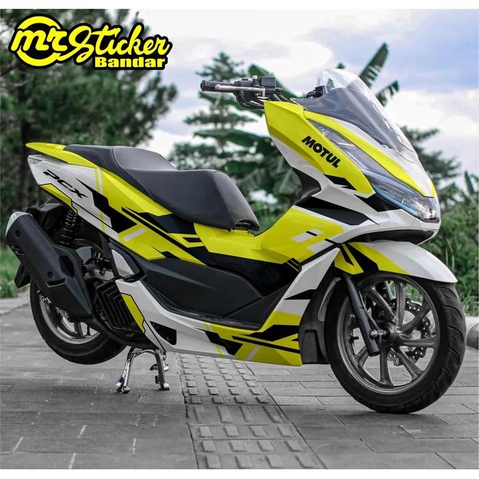Decal PCX Full Body Decal Motor PCX Dekal Stiker Full Blok PCX 160 PCX 150 Motul Motorcycle - merah,