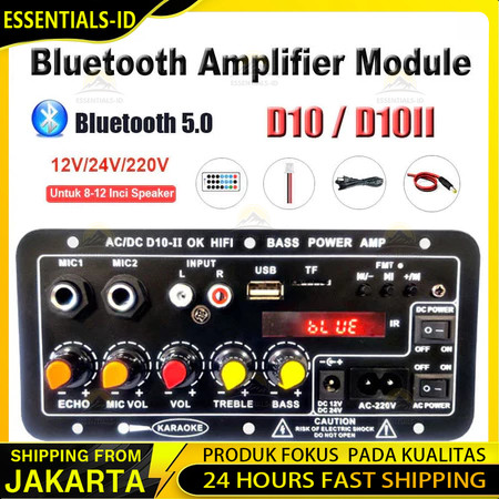 2000W Amplifier Bluetooth Super Bass 12V/24V/220V Modul Speaker Bluetooth Power Amplifier
