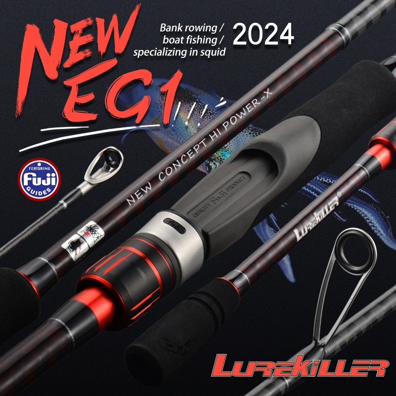 2024 New Lurekiller Egi Alite Egi Fishing Rod 762ML/832ML/862ML Fuji Pargs High Carbon Spinning Rod 