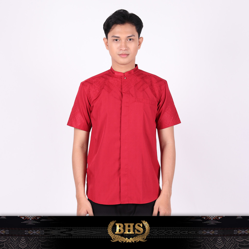 Baju Koko BHS Cosmo Ishaq Merah