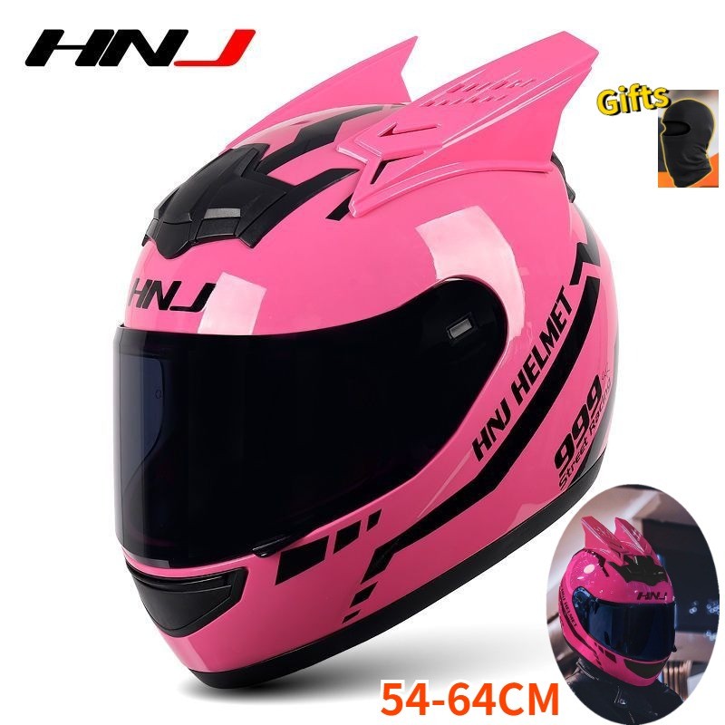 Moto Helmet Ear Motorbike Helmet Personality HNJ Full Face Motorcycle casque Motocross Helmet uni ca