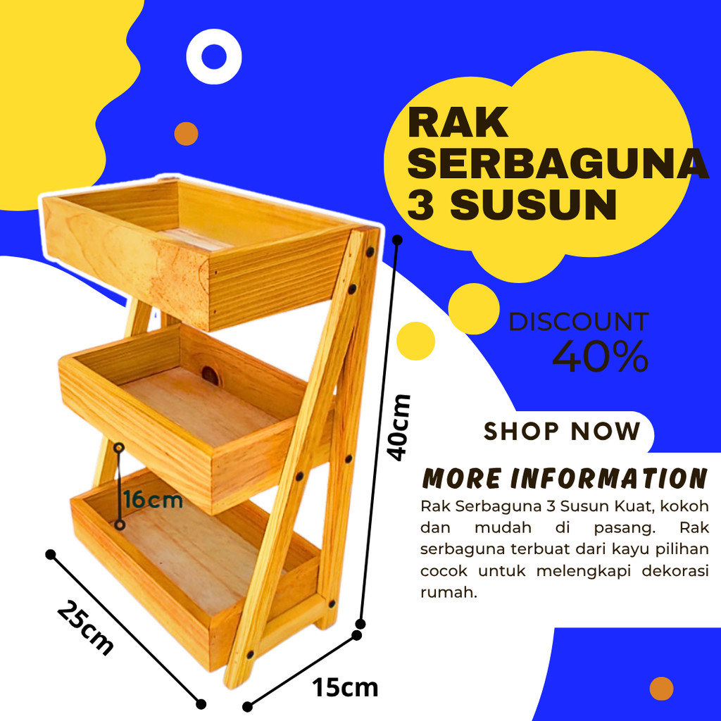 Rak Bawang Susun KAYU JATI Gratis Stiker Tempat Telur Bumbu Dapur Unik Aesthetic Kualitas Premium