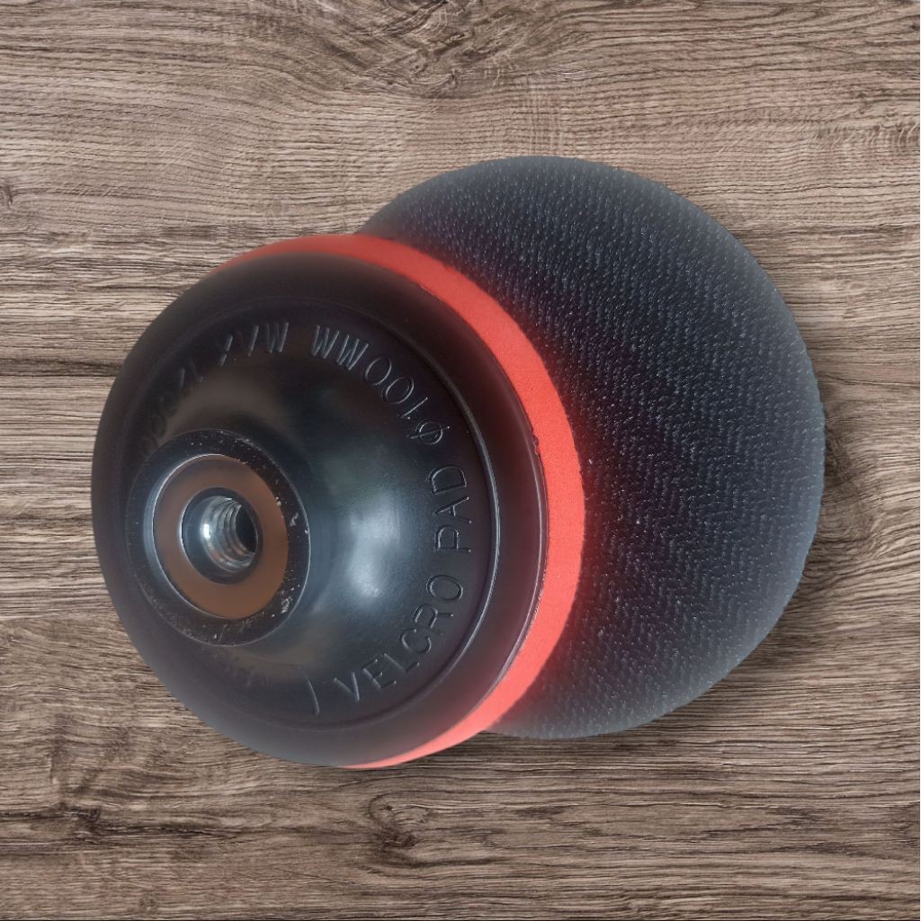 Velcro Pad 4 Inch 100mm untuk Mesin Poles dan Gerinda – Alas Amplas & Pad Poles
