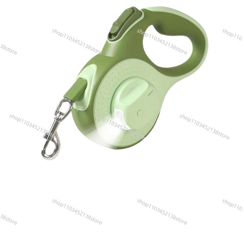 3M 5M Automatic Dog Leash with LED Light Retractable Pet Leashes with Poop Bag Holder Multi-function