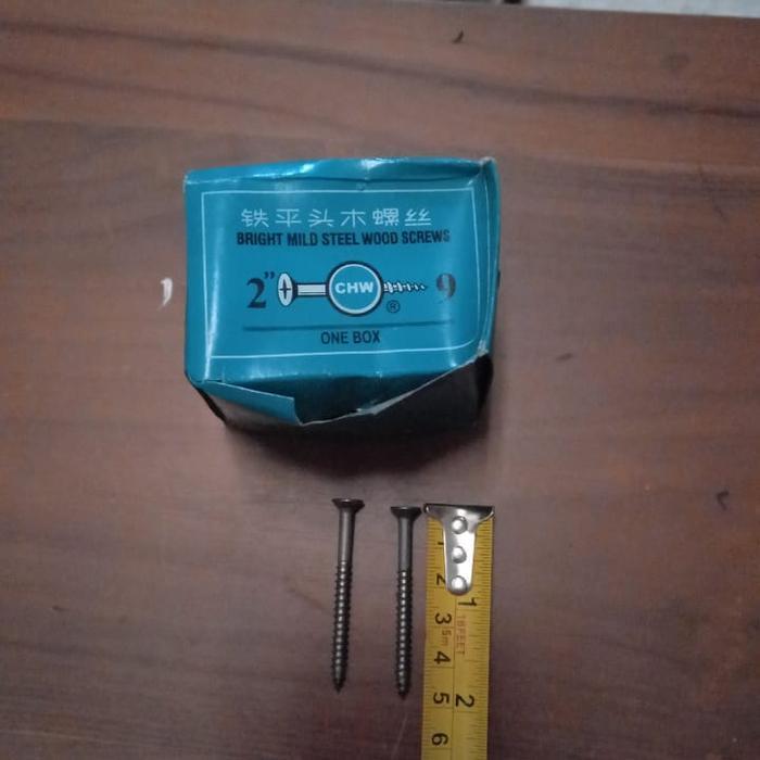 SEKRUP KAYU 2 INCH X 9 / SEKRUP KAYU 5 CM KEPALA PLUS