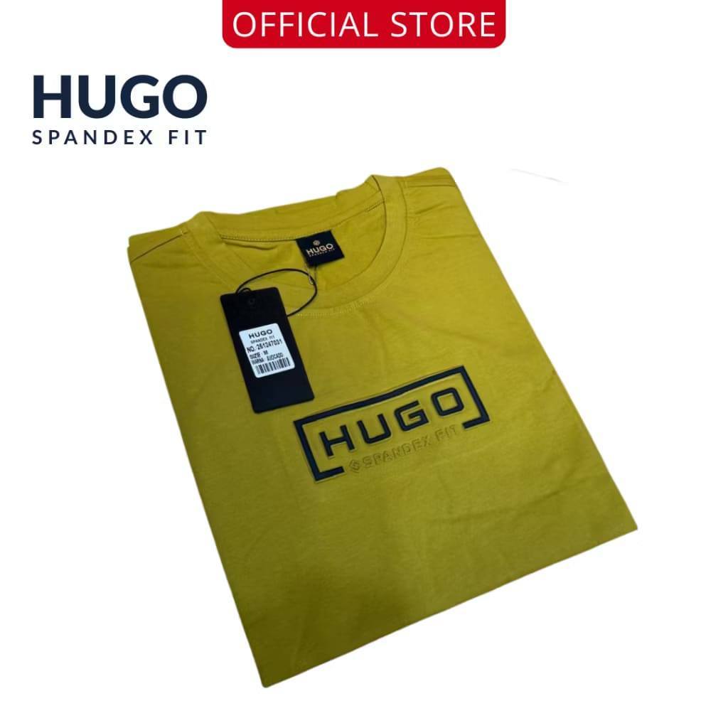 [ HUGO] Baju Kaos Oblong Pria HUGO Selection Original 100% /Bahan SPANDEX