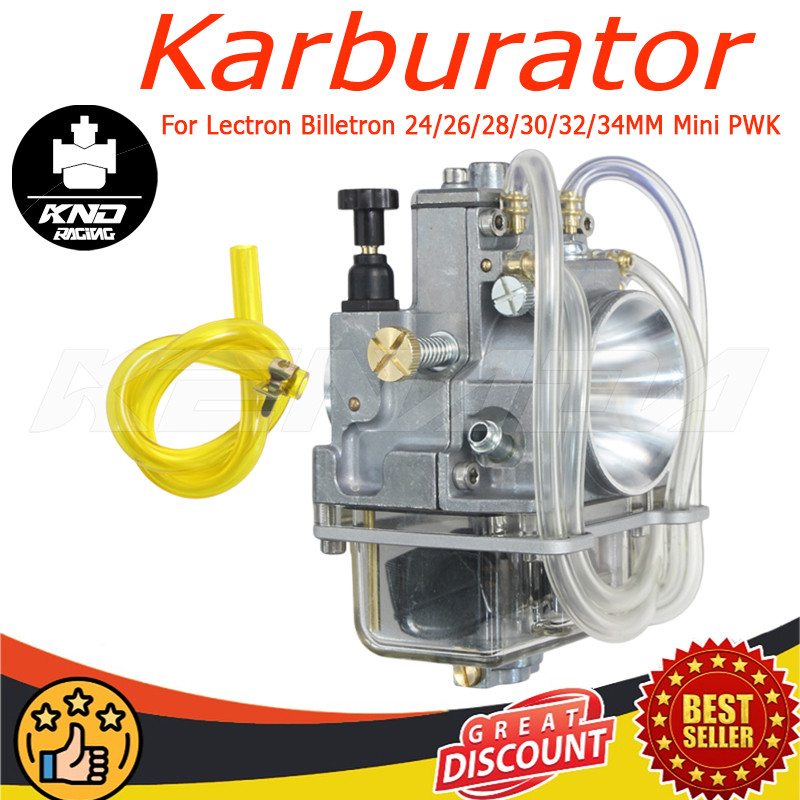 Karburator Karbu  Lectron Billetron PWK 24/26/28/30/32/34MM  anti banjir/bawah transparan KX 85 Ninj