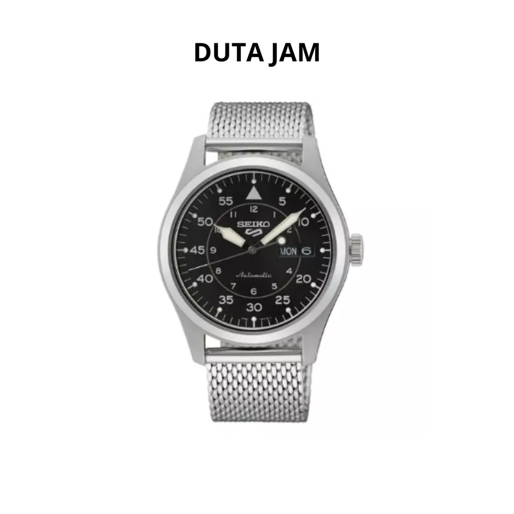JAM TANGAN PRIA SEIKO 5 SPORTS SRPH23 SRPH23K1 AUTOMATIC BLACK DIAL STAINLESS STRAP