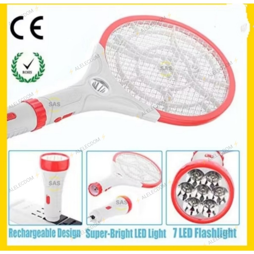 Muxindo Raket Nyamuk + Senter Charge