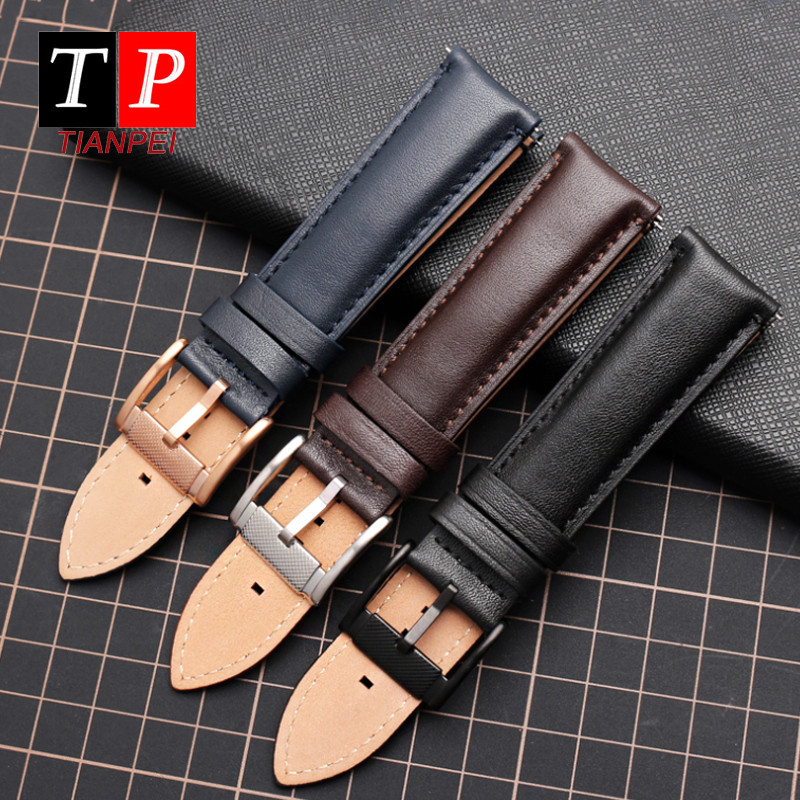 Genuine Leather 22mm wat- strap for FOSSIL FS4835/FS5237/ME3052/FTW1114 Cowhide 20mm wat- band repla