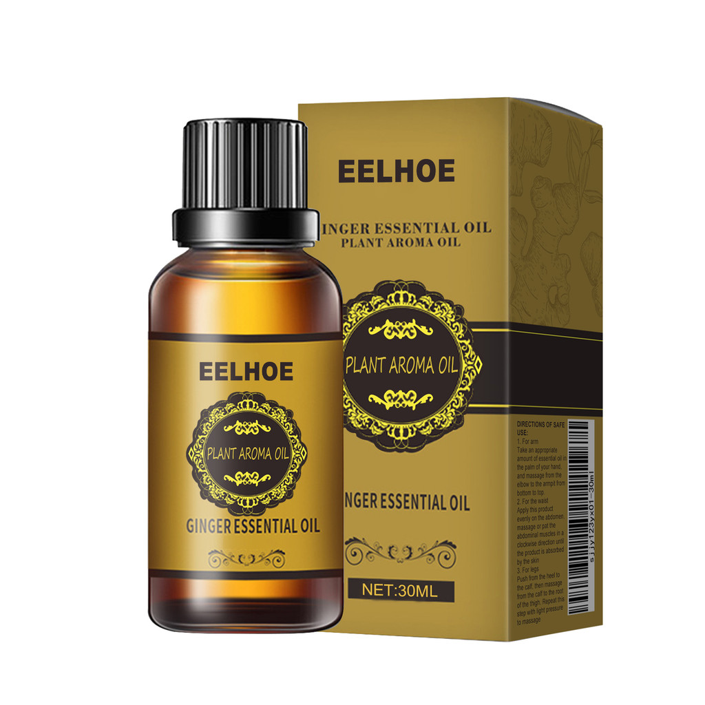 EELHOE Ginger Essential Oil (30ml) Firming Skin Enhancing Body Shape Gentle Moisturizing Nourishing 