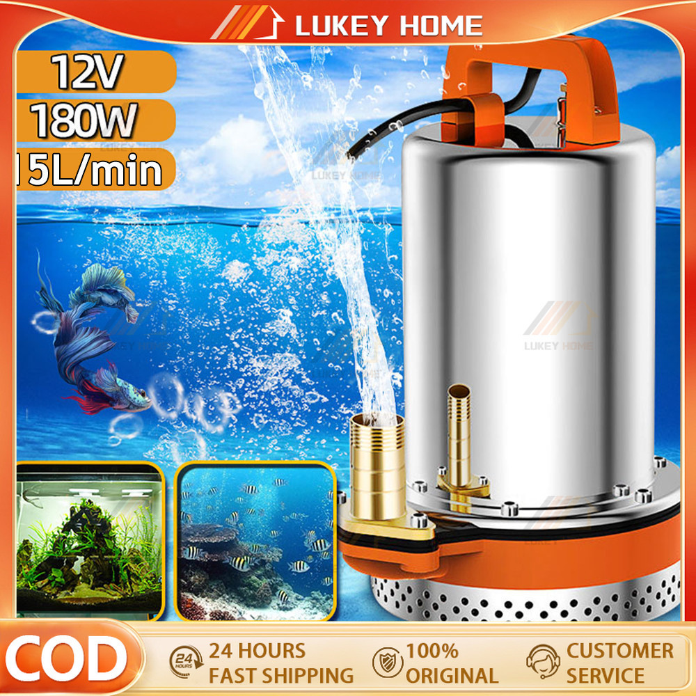 Pompa Air celup DC12V/24V Submersible water pump / Pompa kolam DC 1inch pompa dc