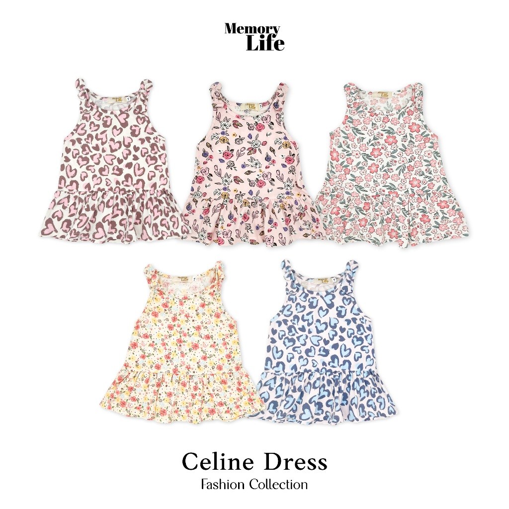KOKKISHOP  MemoryLife - Celine Dress Bloom | Dress Anak Perempuan Premium Umur 1 Tahun - 5 Tahun