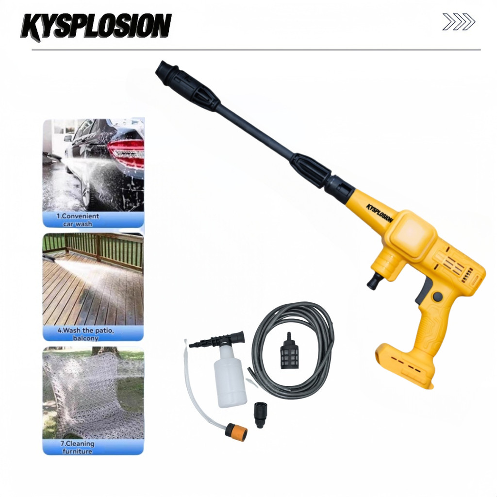 High pressure washer garden car wash portable pressure washer pressure washer gun fit dewalt 20v bat