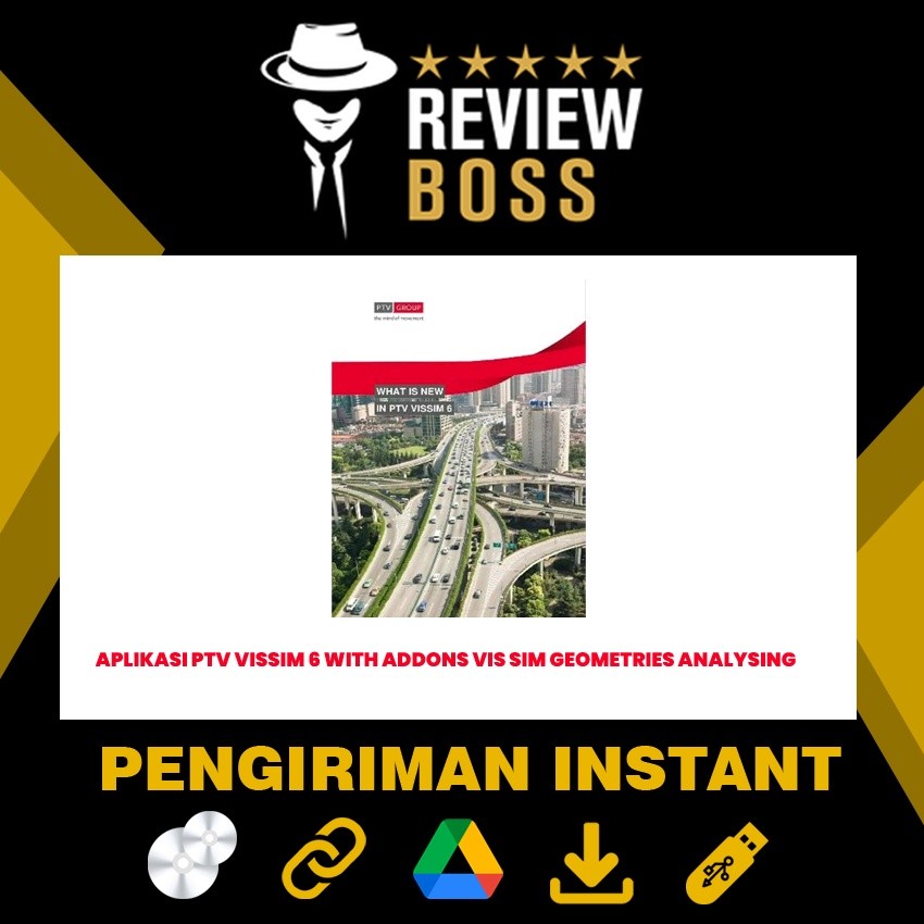 APLIKASI PTV VISSIM 6 WITH ADDONS VIS SIM GEOMETRIES ANALYSING PUBLIC TRANSPORT FULL VERSION LIFETIM