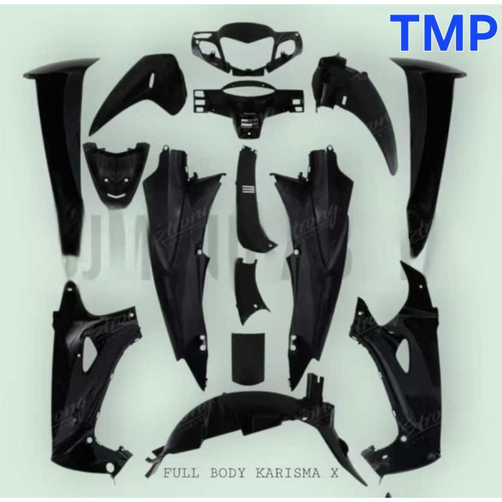 Complete Set Body KARISMA X HITAM. Body Komplit Halus Kasar KARISMA X HITAM. Merk WIN