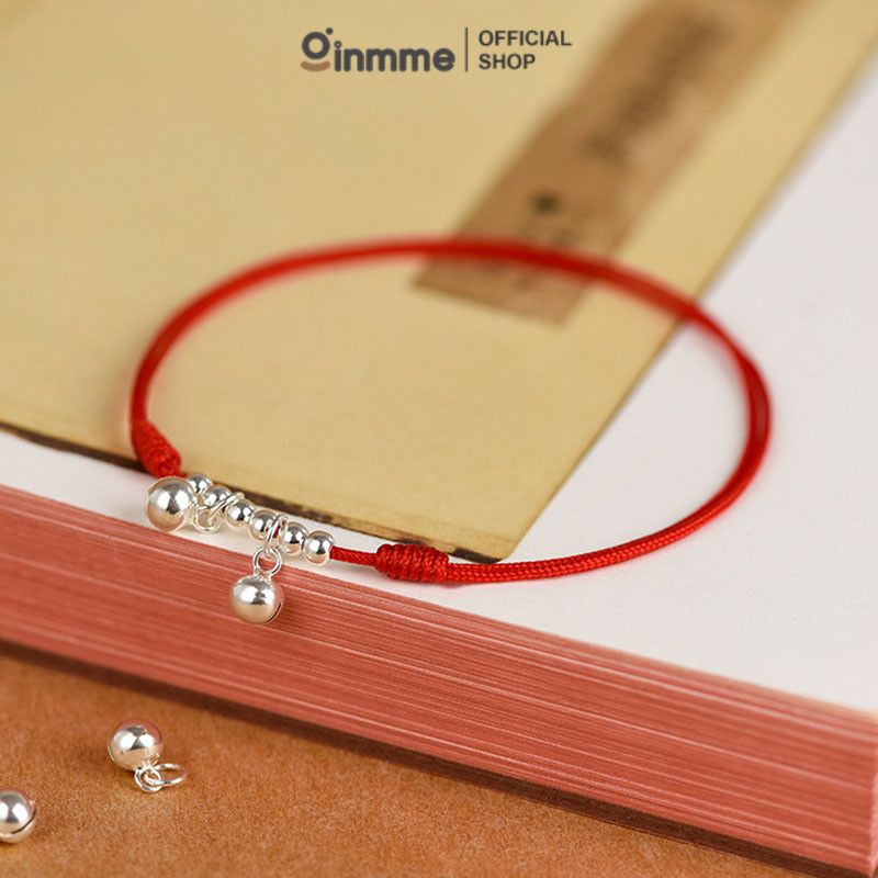 Ginmme Tali Merah Lonceng Rantai Pergelangan Kaki Wanita Sederhana Anyaman Gaya Antik Tali Pergelang