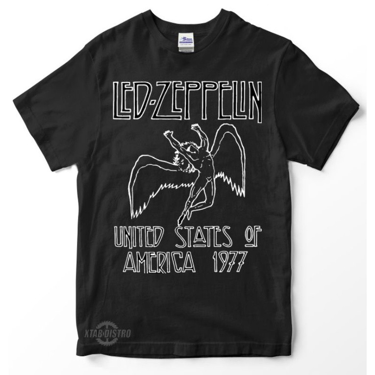 kaos LED ZEPPELIN - UNITED STATES 1977 / Premium Tshirt led zeppelin / kaos band / vintage /oversize