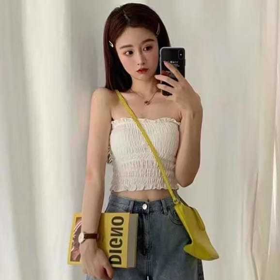 Kemben Kerut Wanita Outfit Pantai Baju Pantai Wanita Terbaru