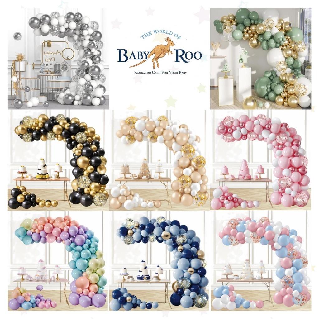 BABY ROO Set Balon Dekorasi Gate Gerbang Lingkaran Happy Birthday / Ulang Tahun / Wedding / Graduati
