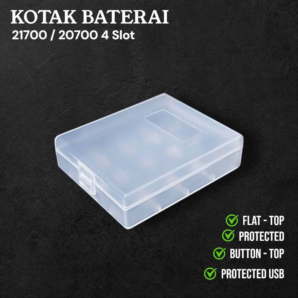 KOTAK BATERAI 21700 20700 ISI 4 SLOT HOLDER BATTERY CASE