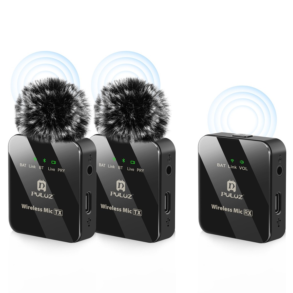 Wireless Clip On Microphone 10M Transmission Rang Intelligent Noise Reduction Omnidirectionial Picku