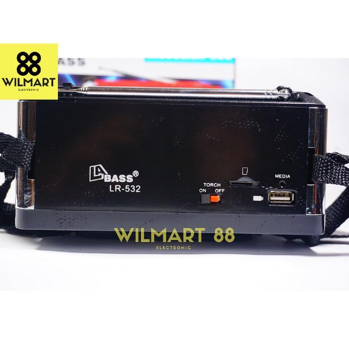 Portable Radio - LaBass LR-532 [Senter | USB/TF Player | Baterai AC/DC