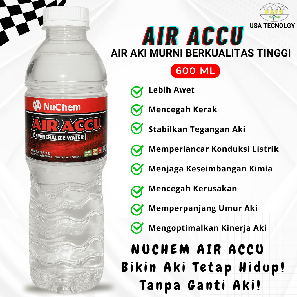 NuChem Air Aki 600ml – Air Aki Mobil Motor Berkualitas Premium