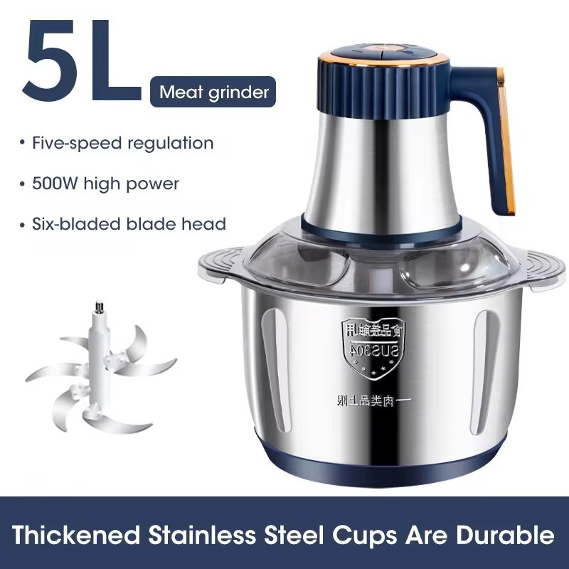 Electric Meat Grinder 304 Stainless Food Blender Multifunction Vegetable Fruit Pepper Garlic Chopper
