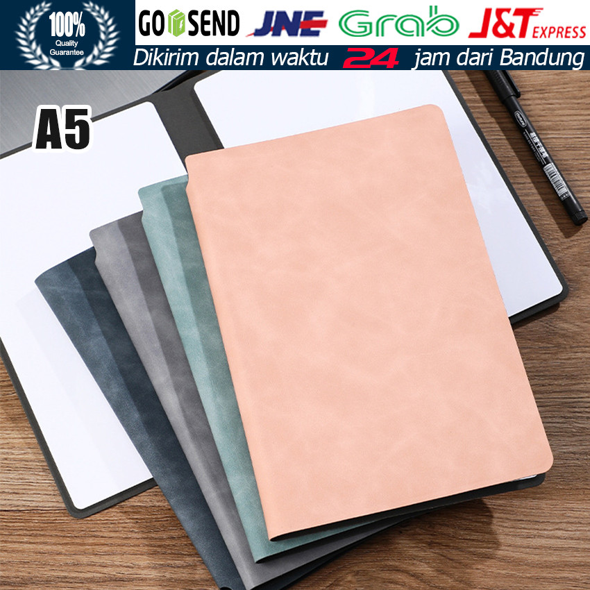 Papan Tulis Portable A5 Whiteboard Notebook PU Leather / Buku Catatan Lipat Dapat Dihapus / Dilengka