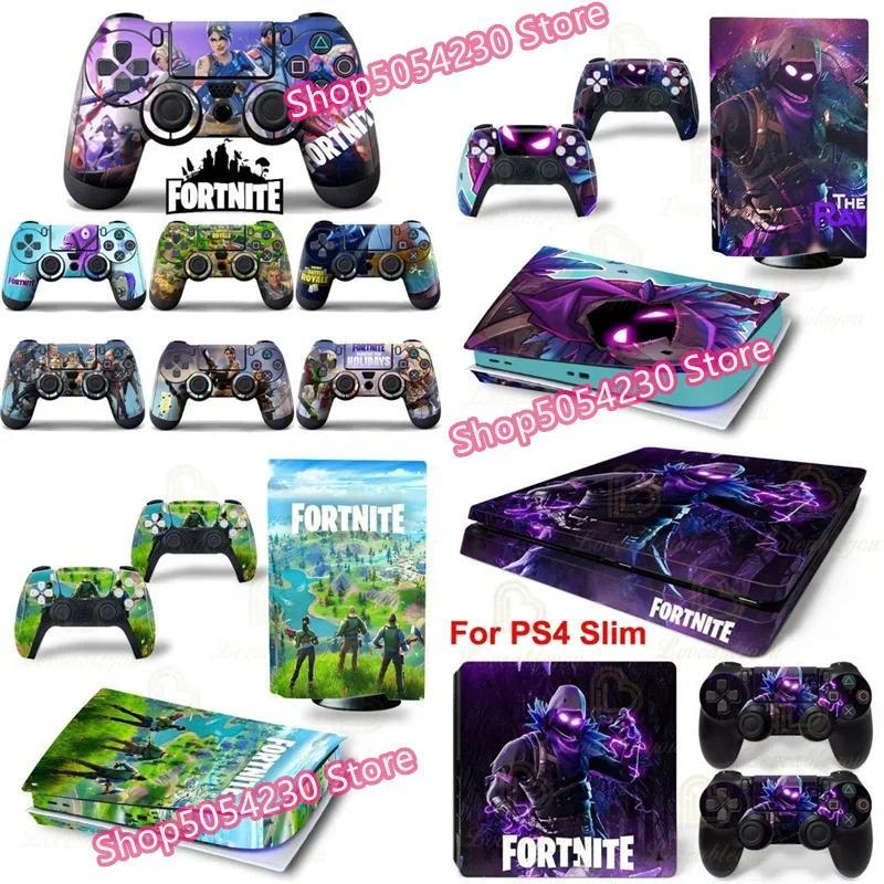 Fashion FORTNITE Console Stickers for SONY PS4 PS5 Battle Royale Full Body Skin Decals for PlayStati