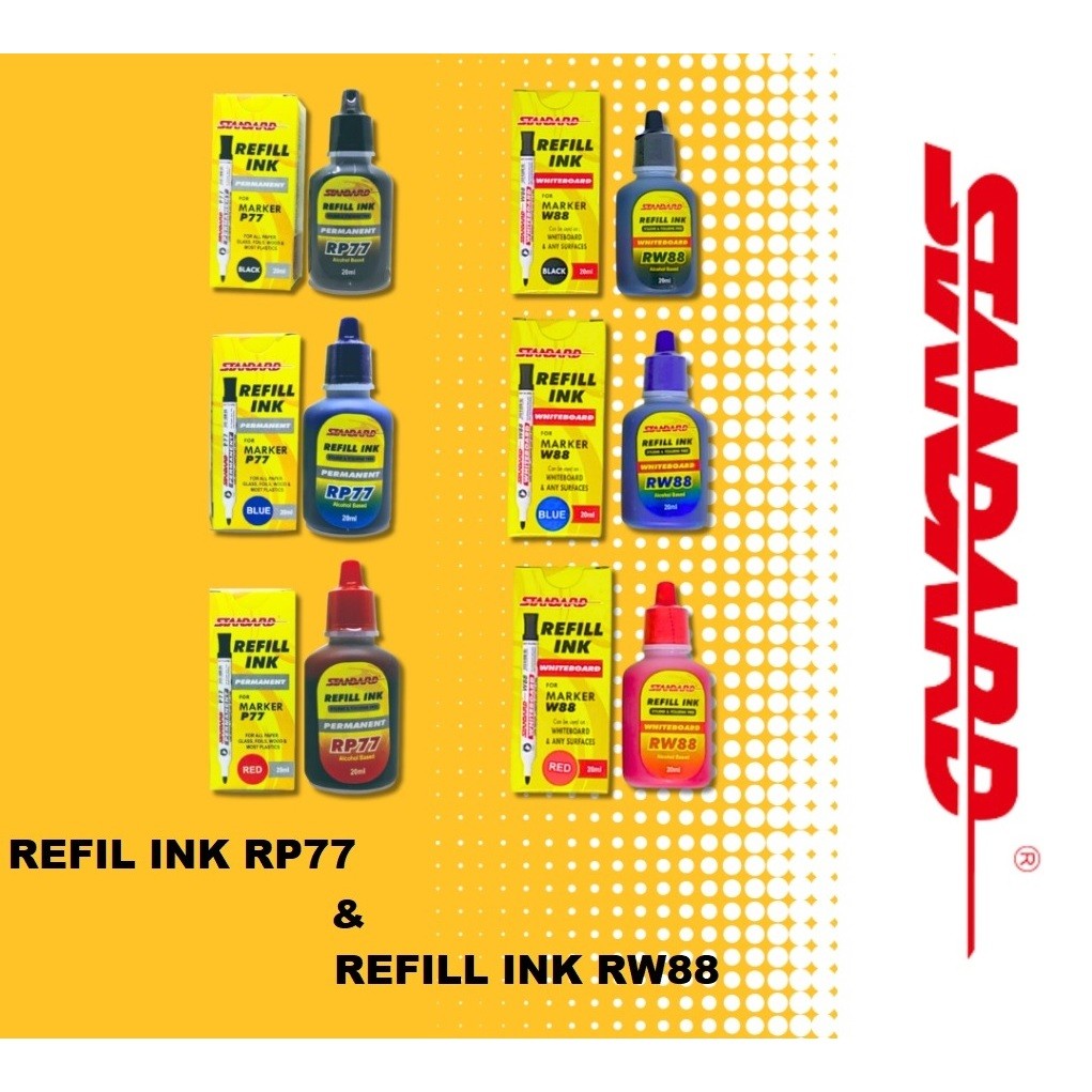 REFILL TINTA SPIDOL PERMANENT STANDARD RP77
