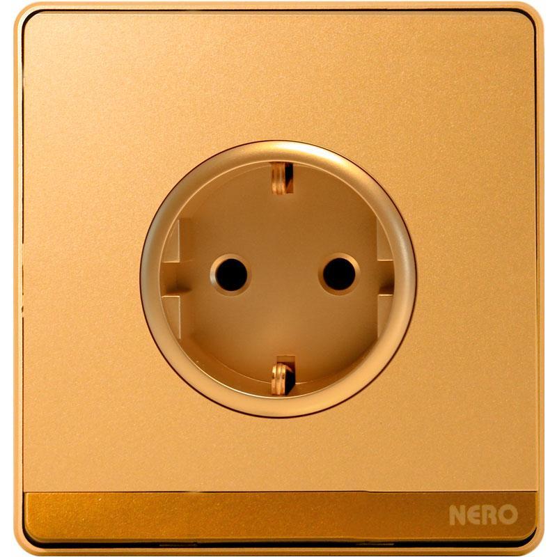Q716VGG Stop Kontak Decora Gold Nero